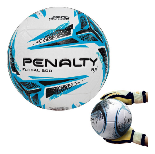 Bola Futsal Rx500 Profissional Penalty Oficial Original Azul