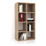 Biblioteca Moderna Organizador Living Rack Decoración Color Marrón Claro