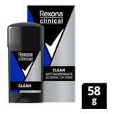 Antitranspirante Em Creme Rexona Clinical Clean Men Azul 58g