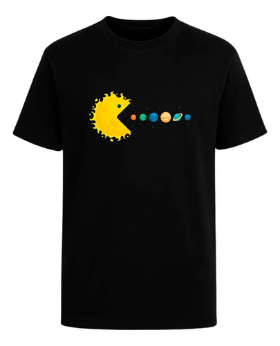 Playera Sol Pacman Sistema Solar Meme Espacio Infantil