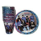 Vaso Y Plato Fiestero Bts