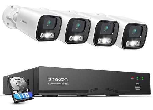 Tmezon Sistema De Camara De Seguridad Poe 4k 16ch Nvr-h.265