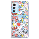 Funda Motorola Corazones Personalizada Con Nombre Uso Rudo