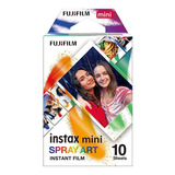 10 Hojas De Papel Fotográfico Fujifilm Spray Art Instax Mini