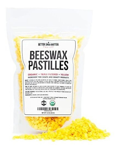 Cera De Abeja Amarilla Orgánica En Pellets.