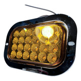 Plafon Ovalado 5 Leds C/arillo Gel 4 Funciones 12/24v Ámbar 