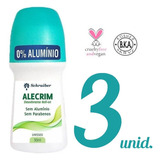 Desodorante Vegano Sem Alumínio Roll-on De Alecrim Kit C/ 3 Fragrância Alecrim