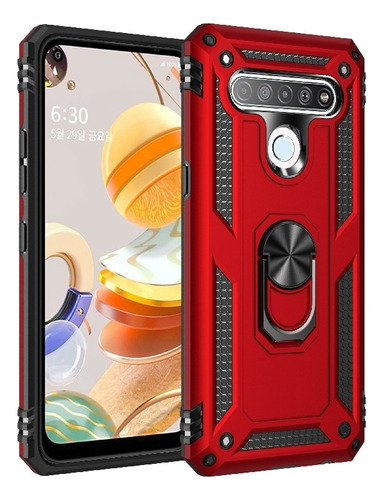 Carcasa Con Anillo Magnético Para LG K61 Q61