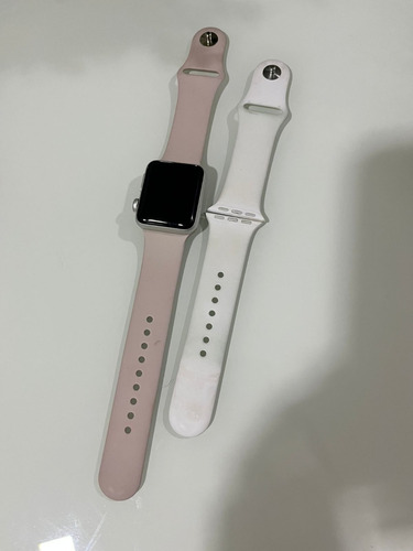 Apple Watch  Series 3 - Caixa De Alum Prateado 38 Mm  Branco