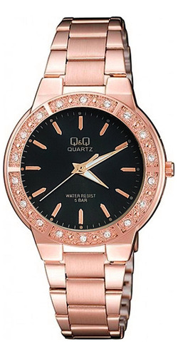 Reloj Q&q Qyq Q985j010 Elegante Star Diamond Mujer +estuche