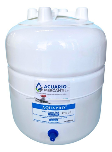 Tanque Hidroneumatico 3.2gal Para Osmosis Inversa Precargado