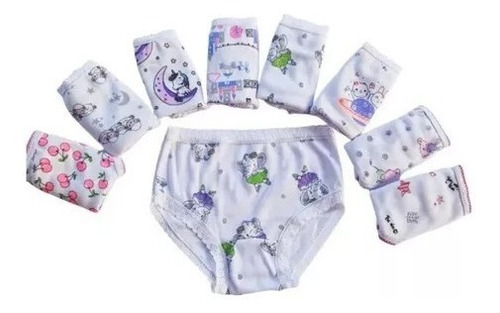 12 Pantys Para Niña Algodón Licrado Desde La Talla 2 A La 14