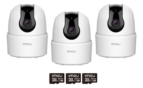 Kitx3 Cámara De Seguridad Imou Ranger 2c Wifi Ip 2mp + 32gb