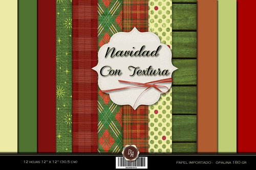 Colecc Navidad Con Texturas Scrapbooking X12 D' Arteche C