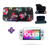 Kit Case Estojo Nintendo Switch Oled + Película Vidro