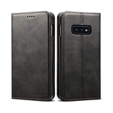 Funda Cartera Para Samsung Galaxy S10e Negro Delgada Piel Si