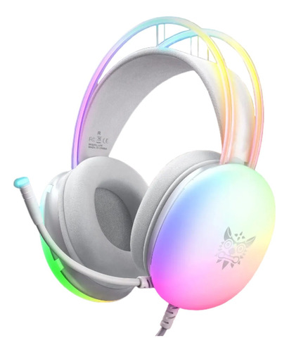 Headset Gamer Blanco Onikuma X25 Pro Luces Rgb Professional