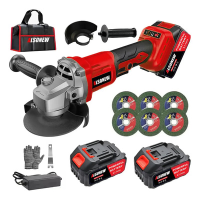 Mini Esmeril Angular Inalámbrica Pulidora 1000w+ 2 Baterías Color Rojo | Envío gratis
