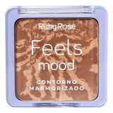 Paleta De Contorno Marmorizado Feels Mood Light - Ruby Rose