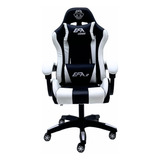 Cadeira De Escritório Efa Gaming R Gamer Ergonômica  Branca Com Estofado De Couro Sintético