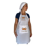Avental E Touca Personalizada Com Sua Logo, Cozinheira