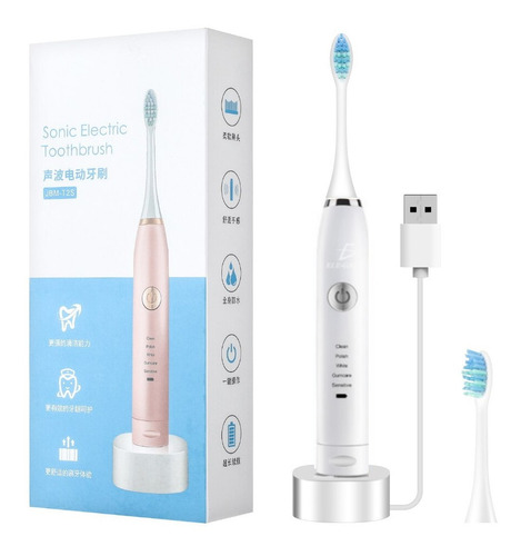 Cepillo De Dientes Electrico Adulto 2 Cabezales 5 Modos Usb