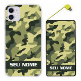 Capinha Personalizada Camuflado + Carregador Portátil 5.000