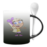 Mug Magico Con Cuchara Dibujos Animados   R290