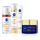 Combo Nivea Celullar Luminous Antiedad Rutina Completa