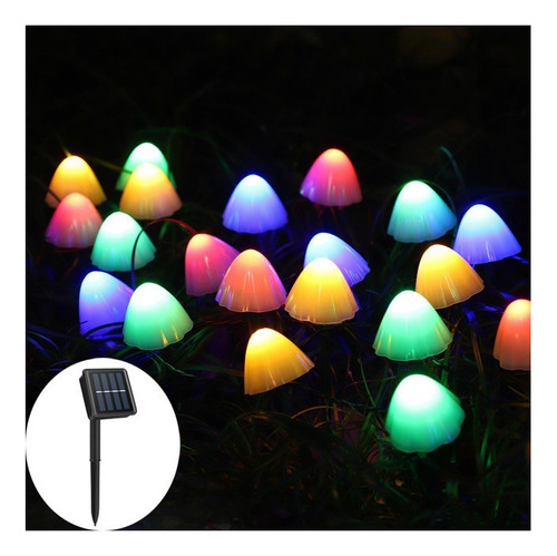 Led Solar Rope Light Garden Mushroom Lights