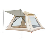 Carpa Camping 6-8 Personas Familiar Impermeable 210x210x125c Color Beige