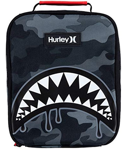 Hurley Kids' One And Only Insulated Lunch Tote Bag, Grey Cam