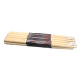 6 Pares De Baquetas Madera Para Bateria 5a Punta Nailon Otto