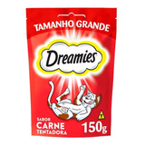 Petisco Dreamies Para Gatos Adultos Sabor Carne Tentadora 150g