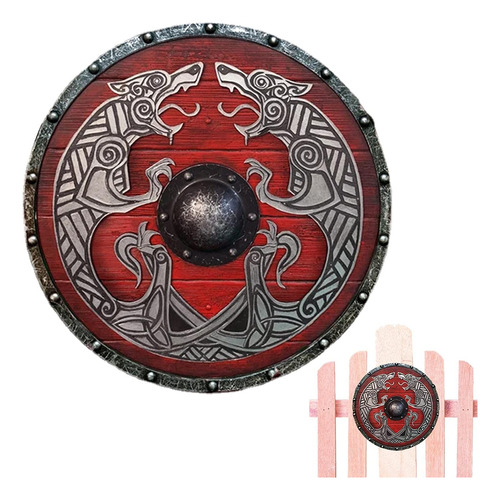 Escudo Vikingo De Madera, Escudo Para Colgar En La Pared Par