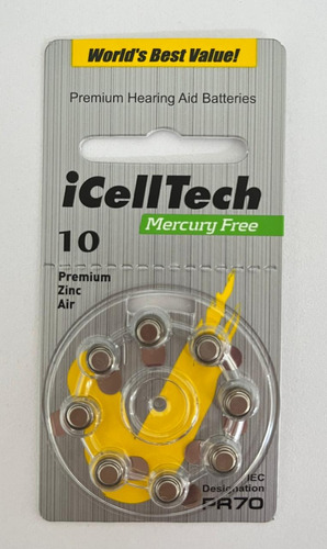 Pilas Para Audifonos Icelltech Ref 10 - Pack 8 Unidades