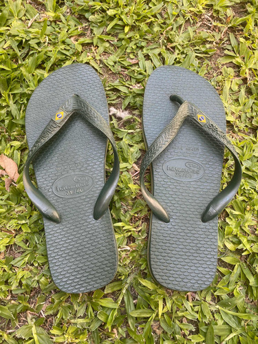 Ojotas Verde Militar Talle 39/40 Clásicas (n) Havaianas