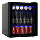 Mini Refrigerador De 60 Latas Con Puerta De Cristal Y Dispen