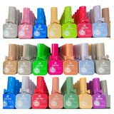 Kit 20 Esmaltes Gel 15ml Unhas Uv Led Variados Seca Cabine 