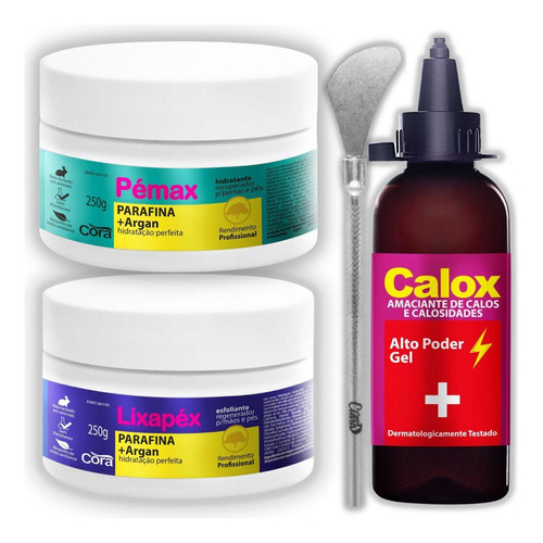 Spa Pés Calox Gel Lixapéx Pémax Parafina+óleo Argan Bisturi