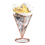 Cono Soporte Pizzas Papas Gajo Francesa Acero Inoxidable