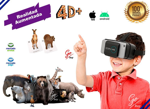  Juego Familiar Para Aprender Animales En Inglés Gafas 3d   