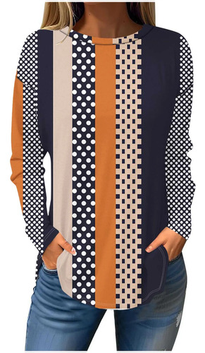 Blusa Estampada A La Moda Para Mujer, Moderna, Camiseta De M