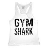 Resacada Olimpica Playera Caballero Gym Shark Fitness Blanco