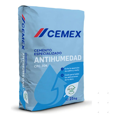 Cemento Antihumedad Cemex Portland Gris 25 Kg Resistente a Humedad | Envío gratis