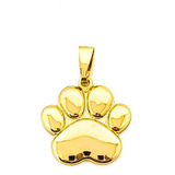 Colgante Huella Perro Grande Enchapado Oro 18k