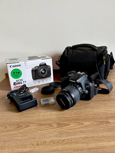 Câmera Canon T7 + Bag + Cartão De Memória + Lente 18mm-55mm