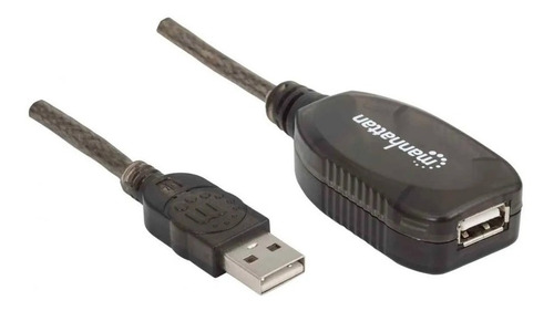 Cable Usb 2.0 Manhattan 150958 Extensión Activa 20m Negro