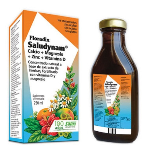 Saludynam Jarabe Magnesio+zinc+vitamina D  250ml