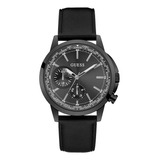 Reloj Guess Para Hombre De 44 Mm - Correa Negra Esfera Negra